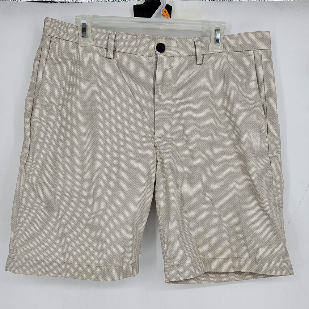 Theory Shorts Mens‎ 34 Chino Tan Geometric Zaine Lightweight Casual Preppy